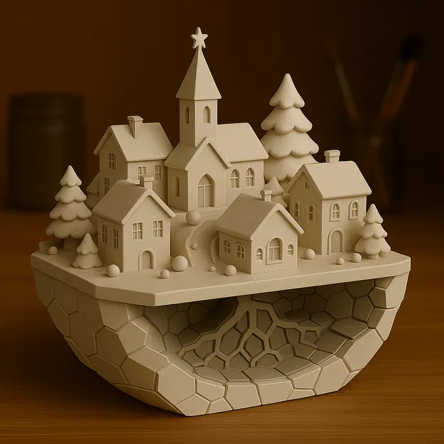 Mô Hình Làng Mùa Đông - Image 1
