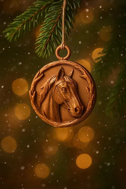 Mô hình ngựa trang trí cây thông Noel - Image 1