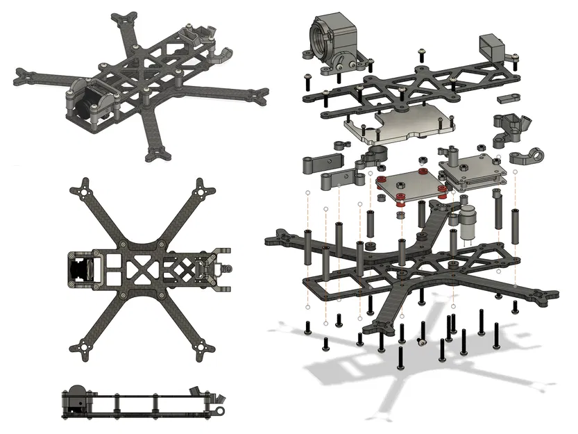 GoFlyPro - Khung Drone FPV - 3, 3.5 và 4 Inch / dưới 250g - Image 9