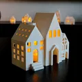Nhà Giáng Sinh Mini Đèn LED Tealight - Thumbnail 1