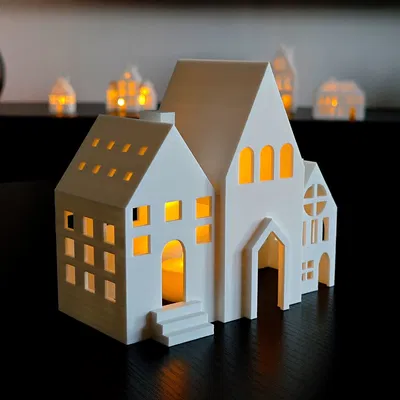 Nhà Giáng Sinh Mini Đèn LED Tealight