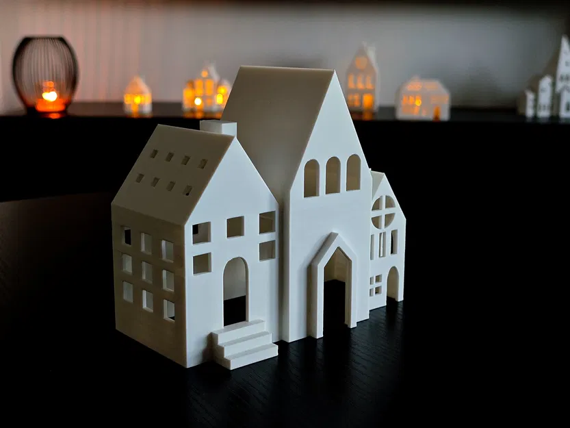 Nhà Giáng Sinh Mini Đèn LED Tealight - Image 2