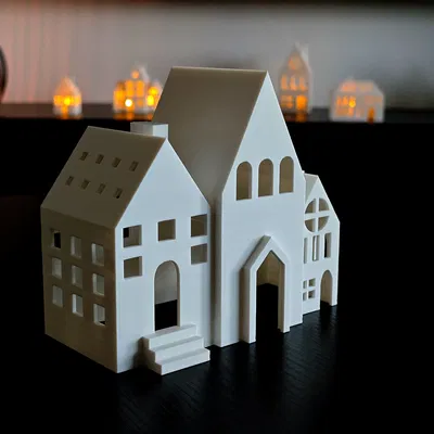Nhà Giáng Sinh Mini Đèn LED Tealight