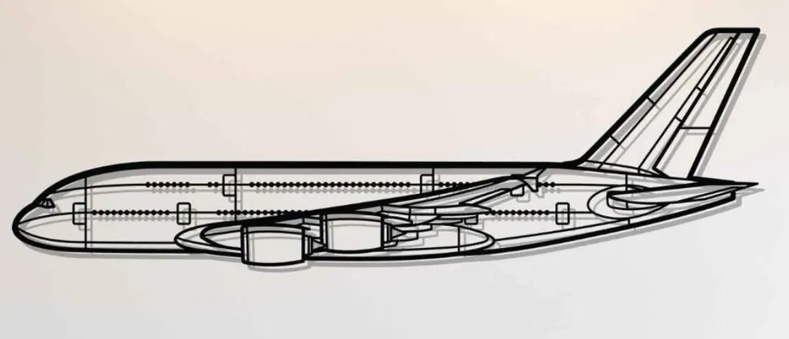 Trang Trí Tường Máy Bay Airbus A380-800 - Image 1