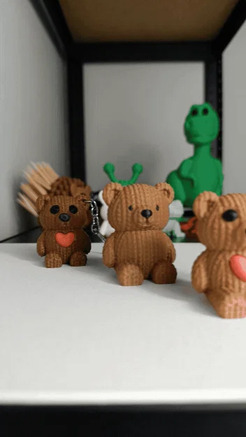 Móc Khóa Gấu Bông Vải Dệt - Image 1