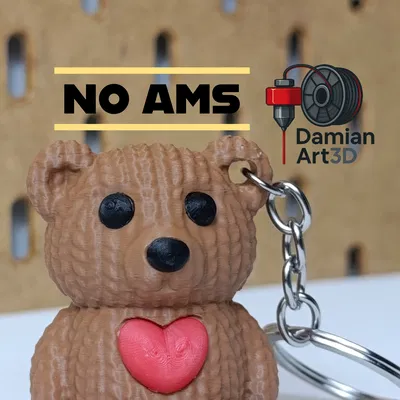 Móc Khóa Gấu Bông Vải Dệt