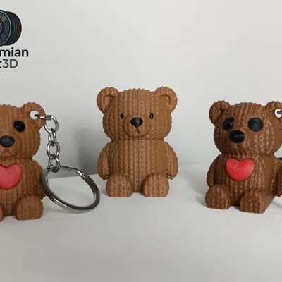 Móc Khóa Gấu Bông Vải Dệt