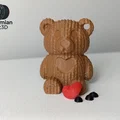 Móc Khóa Gấu Bông Vải Dệt - Thumbnail 6