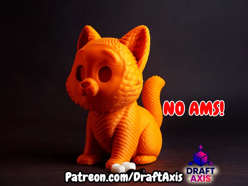 Mèo Con Dễ Thương Đan Len - Không Cần AMS - Image 2