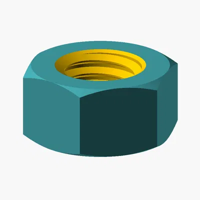 Bộ Đai Ốc Metric Đầy Đủ Phiên Bản 2: Từ M1 đến M64 (dễ in)