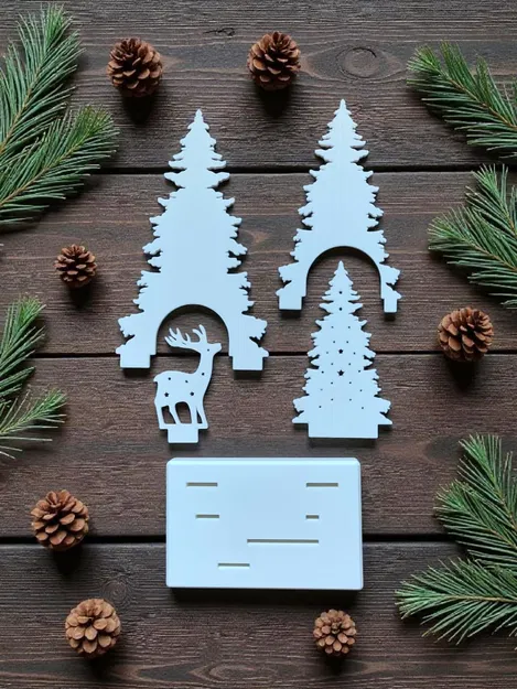 Mô Hình Trang Trí Giáng Sinh Có Chân Nến Đèn LED - Image 4