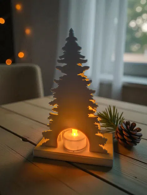 Mô Hình Trang Trí Giáng Sinh Có Chân Nến Đèn LED - Image 6