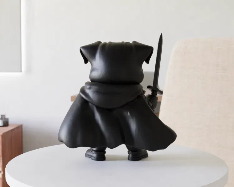 Chó Pug đội kiếm và khiên - Image 5