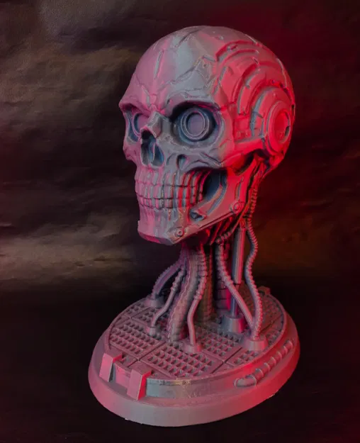 Đầu Lâu Cyberpunk - Mô Hình 3D - Image 2