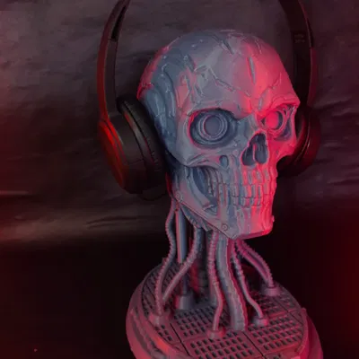 Đầu Lâu Cyberpunk - Mô Hình 3D