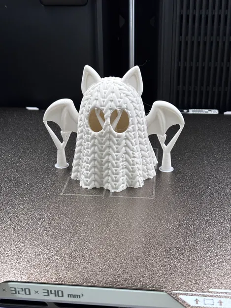 Giá Đỡ Nến LED Ma Sò Len "Spooky Knit Ghost" Cho Halloween - Image 2