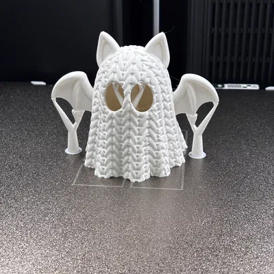 Giá Đỡ Nến LED Ma Sò Len "Spooky Knit Ghost" Cho Halloween