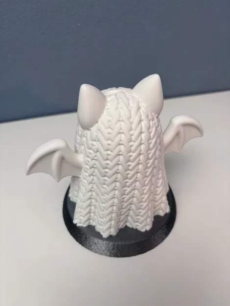 Giá Đỡ Nến LED Ma Sò Len "Spooky Knit Ghost" Cho Halloween - Image 4