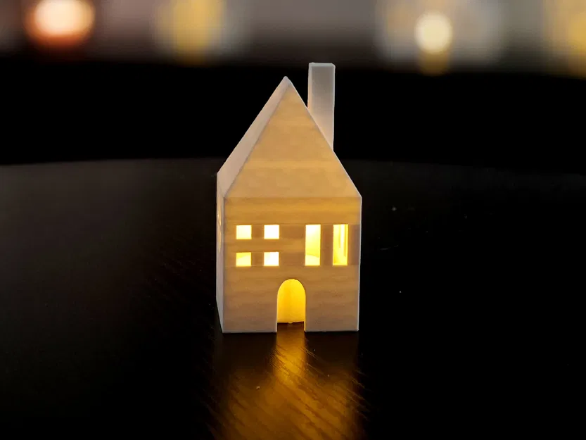 Nhà Giáng Sinh Mini Đèn LED Nến - Image 1