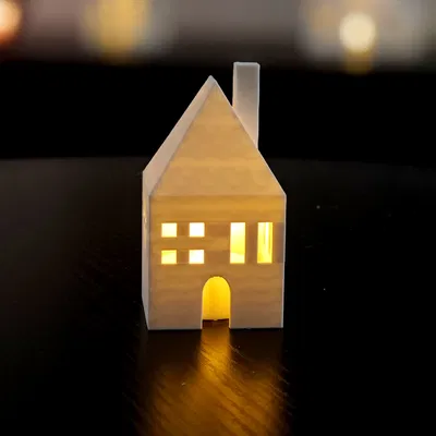 Nhà Giáng Sinh Mini Đèn LED Nến