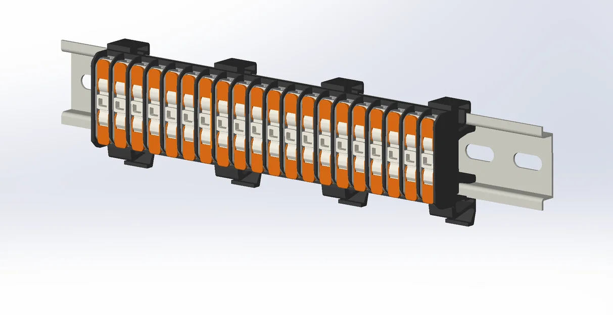 Đế Gắn Ray DIN Cho Đầu Nối WAGO 221 Tự In 3D - Image 4