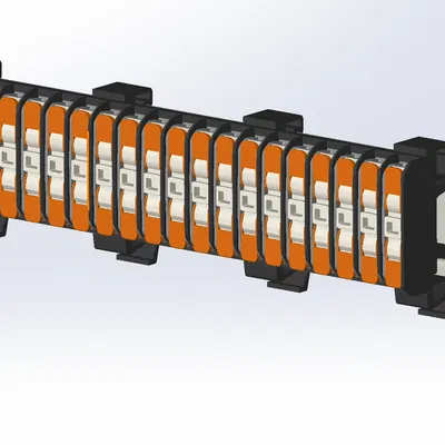 Đế Gắn Ray DIN Cho Đầu Nối WAGO 221 Tự In 3D