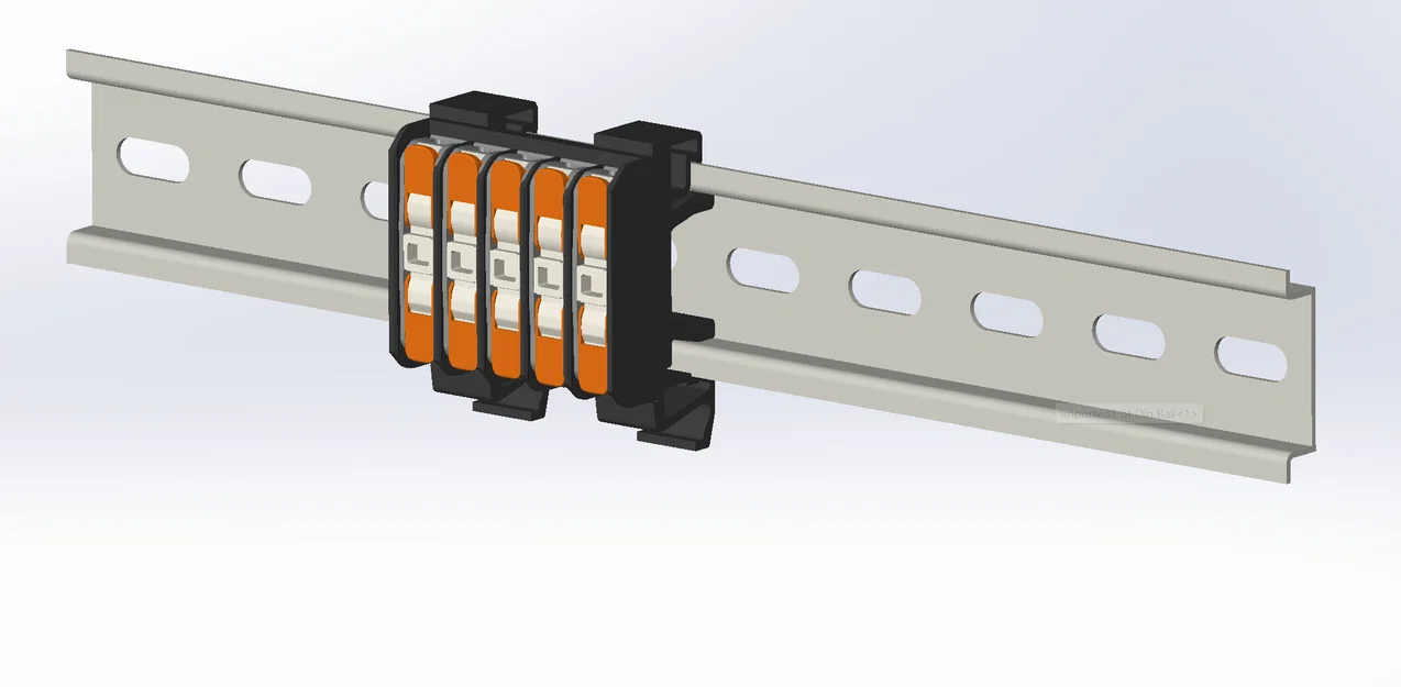 Đế Gắn Ray DIN Cho Đầu Nối WAGO 221 Tự In 3D - Image 7