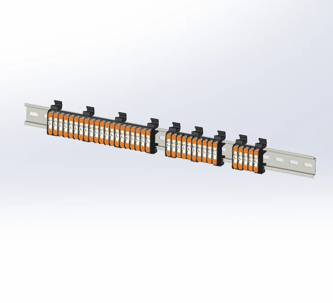 Đế Gắn Ray DIN Cho Đầu Nối WAGO 221 Tự In 3D - Image 8