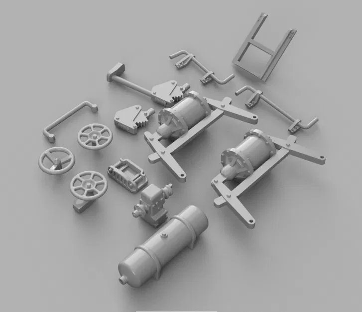 Phụ tùng gầm xe lửa khổ H0 - Image 1