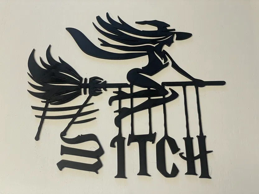 Bảng hiệu 'oups - (W)itch' vui nhộn cho Halloween - Image 1