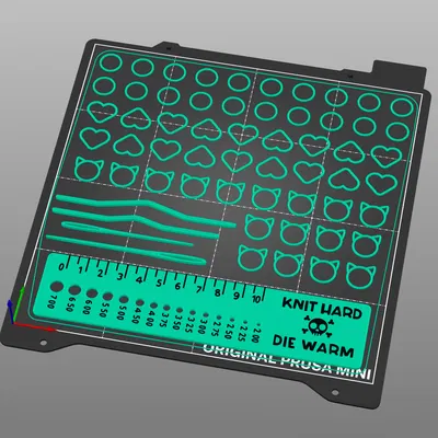 Bộ dụng cụ đan len trên một khay - cho Prusa Mini