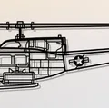 Mô Hình Trang Trí Tường Trực Thăng Bell UH-1N Twin Huey - Thumbnail 1