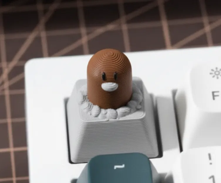 Móc Khóa Bàn Phím Diglett Pokemon Kiểu MX - Image 1