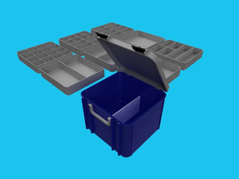 Hộp dụng cụ MEGA với 12 khay bổ sung - Image 2