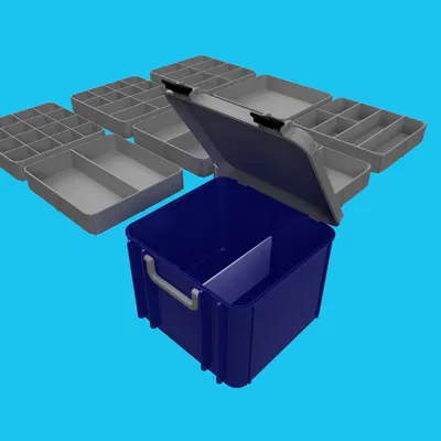 Hộp dụng cụ MEGA với 12 khay bổ sung