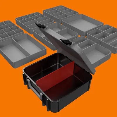 Hộp dụng cụ MIDI với 12 ngăn chứa bổ sung