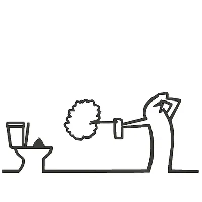 Tượng "La Linea Smelly poop"