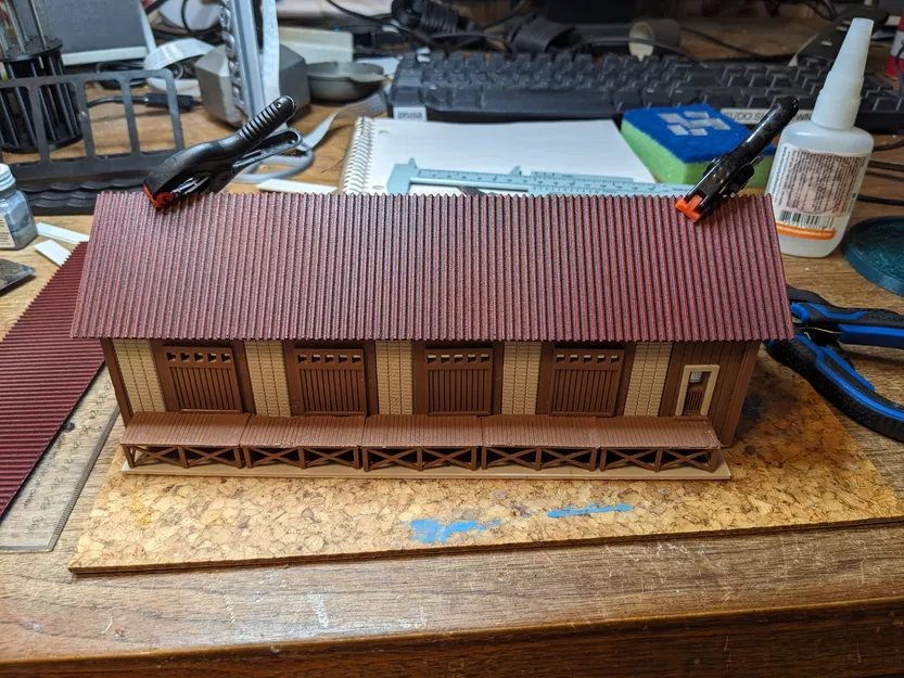 Nhà kho gỗ HO tỉ lệ 1:87 - Image 5