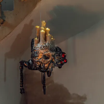 Đèn Lồng Nến LED Hộp Sọ Servo