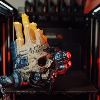 Đèn Lồng Nến LED Hộp Sọ Servo