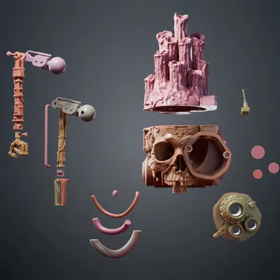 Đèn Lồng Nến LED Hộp Sọ Servo