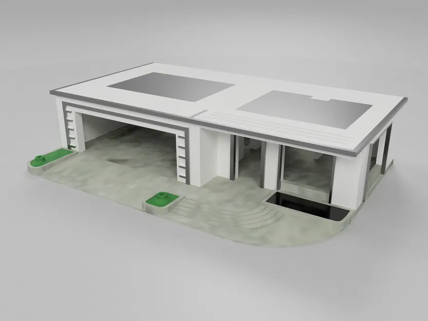 Nhà HotWheels tỉ lệ 1:64 Dual extrusion có gara đôi - Image 2