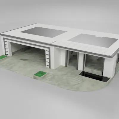 Nhà HotWheels tỉ lệ 1:64 Dual extrusion có gara đôi