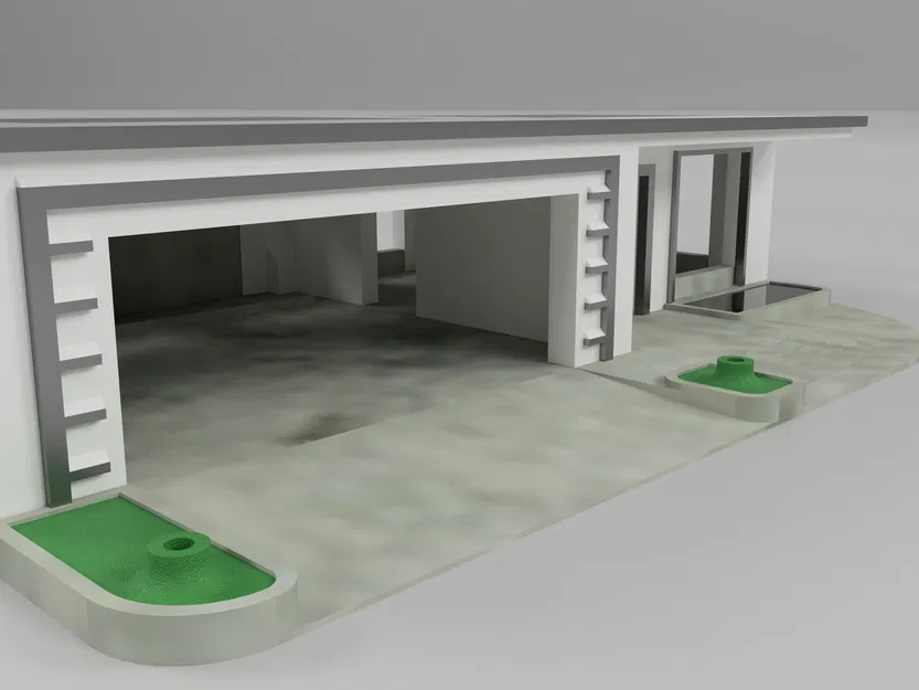 Nhà HotWheels tỉ lệ 1:64 Dual extrusion có gara đôi - Image 7