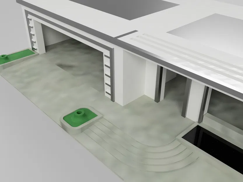 Nhà HotWheels tỉ lệ 1:64 Dual extrusion có gara đôi - Image 9