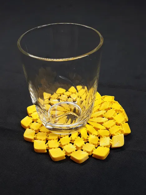 Đế lót ly vải hình hoa hướng dương - Image 2