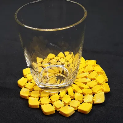 Đế lót ly vải hình hoa hướng dương