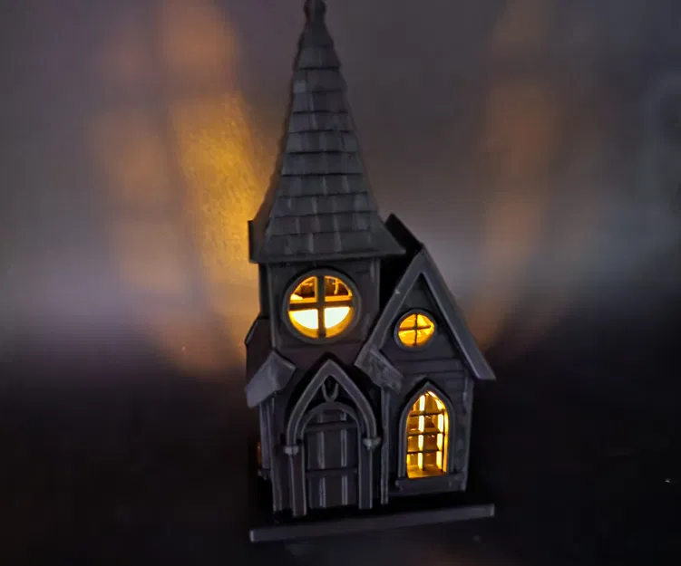 Chụp đèn LED Cây Nến Hình Ngôi Nhà Ma Ám - Image 3