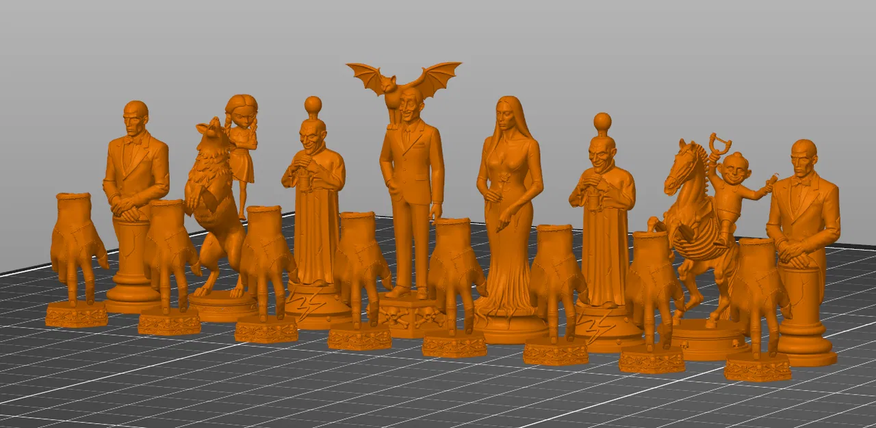 Bộ Cờ Vua Gia Đình Addams - Quân Cờ Gothic - Image 6