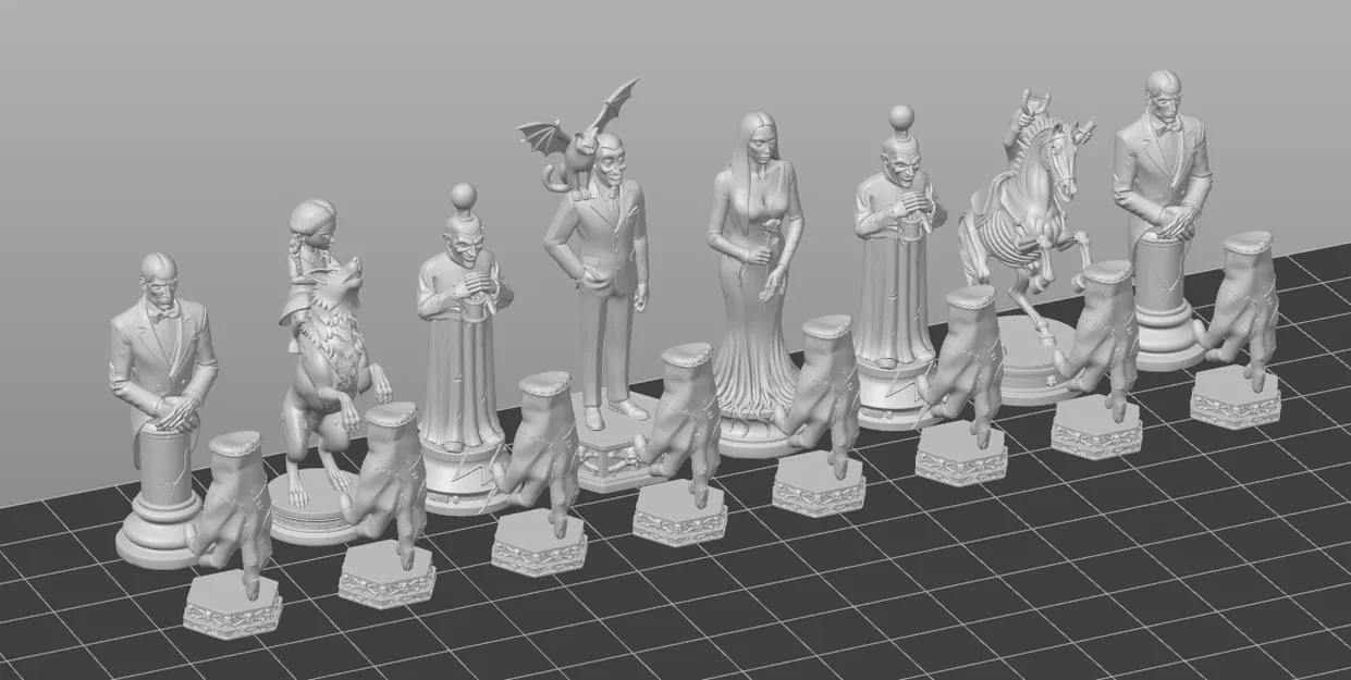 Bộ Cờ Vua Gia Đình Addams - Quân Cờ Gothic - Image 7